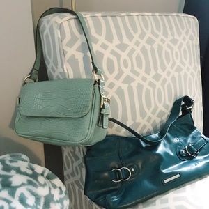 👜 2 handbags Nine West turquoise and aqua
